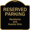 Signmission Designer Series-Reserved Parking-Residents And Guests Only, 18" x 18", BG-1818-9767 A-DES-BG-1818-9767 - alternate 1